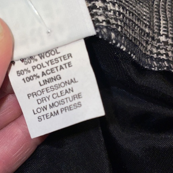 •ALFRED DUNNER•NWT BLACK & WHITE PLAID PLEATED WOOL BLEND TROUSERS SIZE 16 - Picture 10 of 10